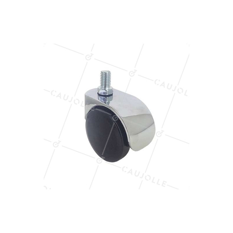 ROULETTE DE CHAISE DESIGN  À VISSER DIAMÈTRE 50 MM À TIGE FILETÉE 10 MM CHARGE 50 KG -  S49CH 50T
