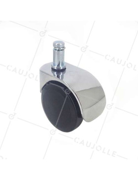 Snap-on chair castor wheel chrome-plated S49CH 50TL 11  • Caujolle