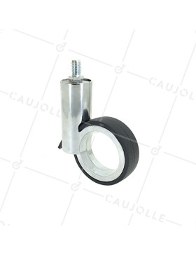 Modern design castor wheel GRAVITY 65T CHROME-PLATED • Caujolle
