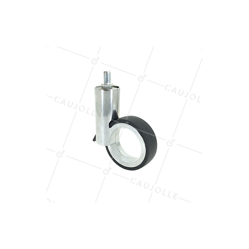 ROULETTE FUTURISTE CHROMÉE À TIGE FILETÉE DE 10 MM DIAMÈTRE 65 MM CHARGE 30KG  - GRAVITY65TFC10