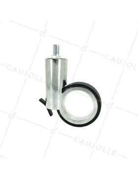 ROULETTE FUTURISTE CHROMÉE À TIGE FILETÉE DE 10 MM DIAMÈTRE 65 MM CHARGE 30KG  - GRAVITY65TFC10