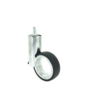 ROULETTE FUTURISTE CHROMÉE À TIGE FILETÉE DE 8 MM DIAMÈTRE 65 MM CHARGE 30KG  - GRAVITY65TFC8