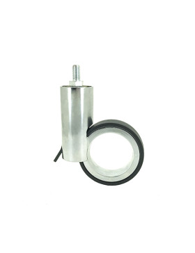 ROULETTE FUTURISTE CHROMÉE À TIGE FILETÉE DE 8 MM DIAMÈTRE 65 MM CHARGE 30KG  - GRAVITY65TFC8