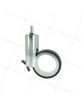 ROULETTE FUTURISTE CHROMÉE À TIGE FILETÉE DE 8 MM DIAMÈTRE 65 MM CHARGE 30KG  - GRAVITY65TFC8