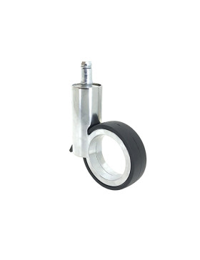 ROULETTE FUTURISTE CHROMÉE À TIGE LISSE DE 11 MM DIAMÈTRE 65 MM CHARGE 30KG - GRAVITY65TLC11