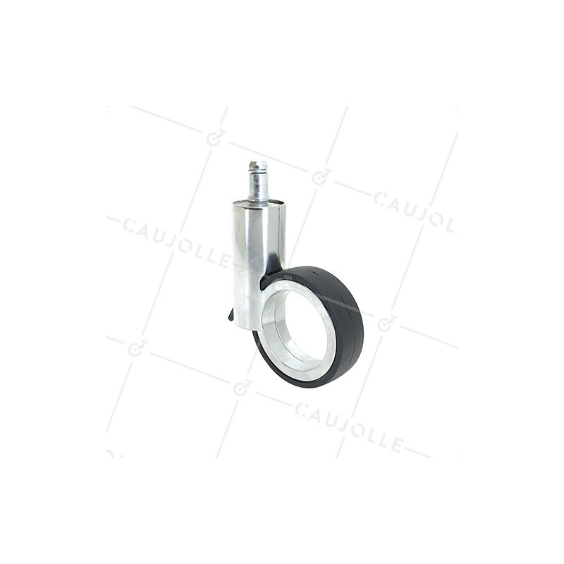 ROULETTE FUTURISTE CHROMÉE À TIGE LISSE DE 11 MM DIAMÈTRE 65 MM CHARGE 30KG - GRAVITY65TLC11