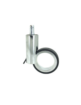 ROULETTE FUTURISTE CHROMÉE À TIGE LISSE DE 11 MM DIAMÈTRE 65 MM CHARGE 30KG - GRAVITY65TLC11