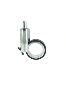 ROULETTE FUTURISTE CHROMÉE À TIGE LISSE DE 11 MM DIAMÈTRE 65 MM CHARGE 30KG - GRAVITY65TLC11