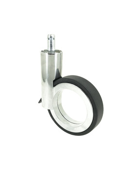 ROULETTE FUTURISTE CHROMÉE À TIGE LISSE DE 11 MM DIAMÈTRE 90 MM CHARGE 35KG - GRAVITY90TLC11