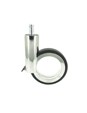 ROULETTE FUTURISTE CHROMÉE À TIGE LISSE DE 11 MM DIAMÈTRE 90 MM CHARGE 35KG - GRAVITY90TLC11