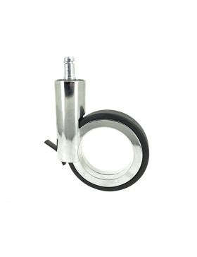 ROULETTE FUTURISTE CHROMÉE À TIGE LISSE DE 11 MM DIAMÈTRE 90 MM CHARGE 35KG - GRAVITY90TLC11