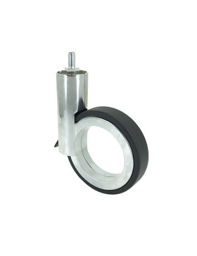 ROULETTE FUTURISTE CHROMÉE À TIGE FILETÉE DE 8 MM DIAMÈTRE 90 MM CHARGE 35KG - GRAVITY90TFC8