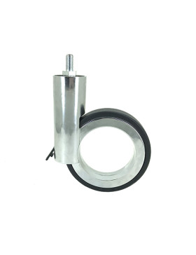 ROULETTE FUTURISTE CHROMÉE À TIGE FILETÉE DE 8 MM DIAMÈTRE 90 MM CHARGE 35KG - GRAVITY90TFC8