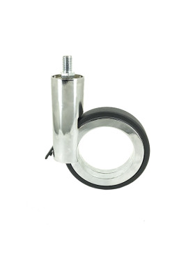 ROULETTE FUTURISTE CHROMÉE À TIGE FILETÉE DE 10 MM DIAMÈTRE 90 MM CHARGE 35KG - GRAVITY90TFC10