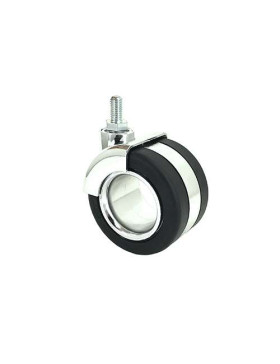 ROULETTE DESIGN POUR MOBILIER À TIGE FILETEE DE 8 MM DIAMÈTRE 65 MM CHARGE 50 KG - BURO65TF8