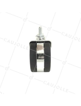 ROULETTE DESIGN POUR MOBILIER À TIGE FILETEE DE 8 MM DIAMÈTRE 65 MM CHARGE 50 KG - BURO65TF8