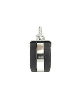 ROULETTE DESIGN POUR MOBILIER À TIGE FILETEE DE 8 MM DIAMÈTRE 65 MM CHARGE 50 KG - BURO65TF8