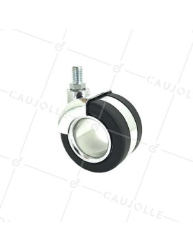 ROULETTE DE DÉCORATION À TIGE FILETÉE DE 10 MM DIAMÈTRE 65 MM CHARGE 50 KG - BURO 65TF10 • Caujolle