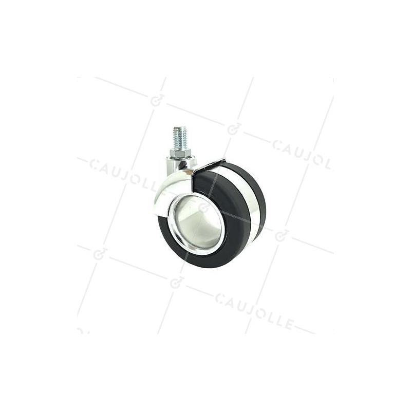 ROULETTE DE DÉCORATION À TIGE FILETÉE DE 10 MM DIAMÈTRE 65 MM CHARGE 50 KG - BURO 65TF10
