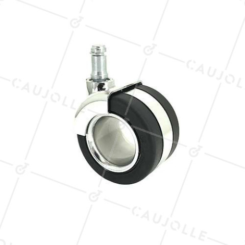 DESIGNER OFFICE CHAIR CASTOR WITH SMOOTH 11 MM STEM 65 MM DIAMETER 50 KG MAX LOAD - BURO65TL11 • Caujolle