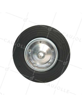 ROUE CAOUTCHOUC JANTE TÔLE DE MANUTENTION DIAMÈTRE 300MM AXE 25 MM S2000TS300R25
