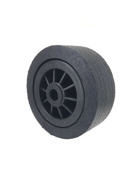 ROUE LARGE CAOUTCHOUC JANTE PLASTIQUE DIAMÈTRE 200 MM AXE 25 MM - S2750P200R25