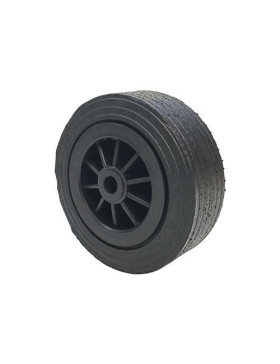 ROUE LARGE CAOUTCHOUC JANTE PLASTIQUE DIAMÈTRE 200 MM AXE 25 MM - S2750P200R25