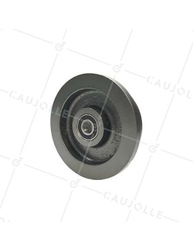 ROUE DE WAGONNET DE MINE EN FONTE DIAMÈTRE 150 MM POUR RAILS DE 35 MM CHARGE 1000 KG AXE 20 MM • Caujolle