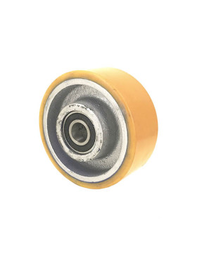 ROUE INDUSTRIELLE DE MANUTENTION EN FONTE ET POLYURÉTHANE CHARGE 2500 KG DIAMÈTRE 400 MM - SFPU100