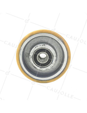ROUE INDUSTRIELLE DE MANUTENTION EN FONTE ET POLYURÉTHANE CHARGE 2500 KG DIAMÈTRE 400 MM - SFPU100