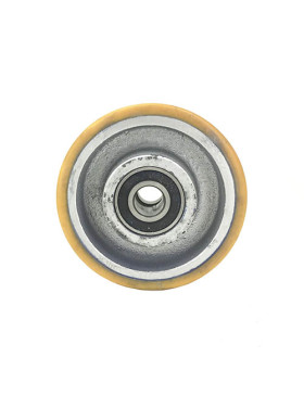 ROUE INDUSTRIELLE DE MANUTENTION EN FONTE ET POLYURÉTHANE CHARGE 2500 KG DIAMÈTRE 400 MM - SFPU100
