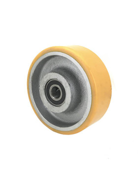ROUE INDUSTRIELLE DE MANUTENTION EN FONTE ET POLYURÉTHANE CHARGE 2500 KG DIAMÈTRE 400 MM - SFPU100