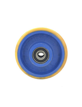 ROUE INDUSTRIELLE DE MANUTENTION EN FONTE ET POLYURÉTHANE CHARGE 2500 KG DIAMÈTRE 400 MM - SFPU100