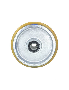 ROUE INDUSTRIELLE DE MANUTENTION EN FONTE ET POLYURÉTHANE CHARGE 2500 KG DIAMÈTRE 400 MM - SFPU100