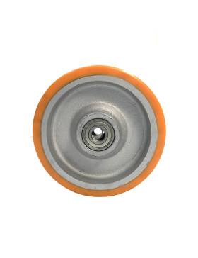 ROUE INDUSTRIELLE DE MANUTENTION EN FONTE ET POLYURÉTHANE CHARGE 2500 KG DIAMÈTRE 400 MM - SFPU100