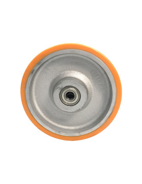 ROUE INDUSTRIELLE DE MANUTENTION EN FONTE ET POLYURÉTHANE CHARGE 2500 KG DIAMÈTRE 400 MM - SFPU100