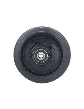 ROUE EN FONTE BANDAGE SOUPLE DIAMÈTRE 125MM AXE 20MM S2750F125/50