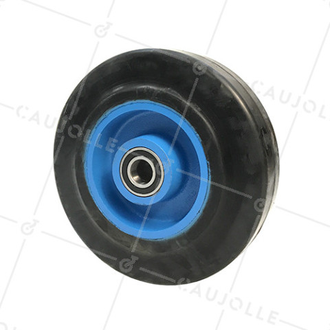 ROUE EN FONTE BANDAGE SOUPLE DIAMÈTRE 300 MM CHARGE 800 KG AXE 35 MM - S2750F300 • Caujolle