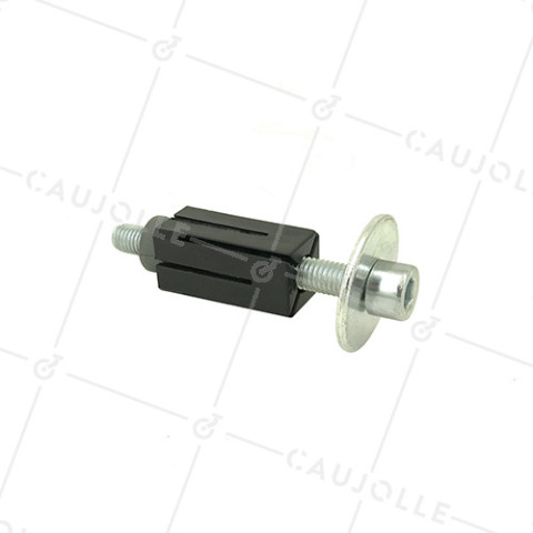 EXPANDABLE FIXING SOCKET FOR SQUARE TUBE OF 22 MM TO 24 MM INSIDE AND Castor WITH A HOLE OF 10 TO 12 MM • Caujolle