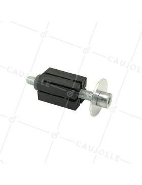 EXPANDABLE FIXING SOCKET FOR SQUARE TUBE OF 30 MM TO 32 MM INSIDE AND Castor WITH A HOLE OF 10 TO 12 MM • Caujolle