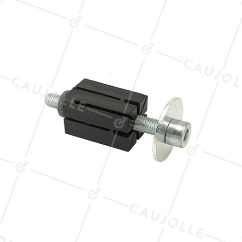 EXPANDABLE FIXING SOCKET FOR SQUARE TUBE OF 30 MM TO 32 MM INSIDE AND Castor WITH A HOLE OF 10 TO 12 MM • Caujolle