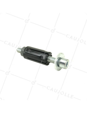 EXPANDABLE FIXING SOCKET FOR ROUND TUBE OF 24 mm TO 26 mm INSIDE AND WHEEL WITH A HOLE OF 10 TO 12 MM • Caujolle