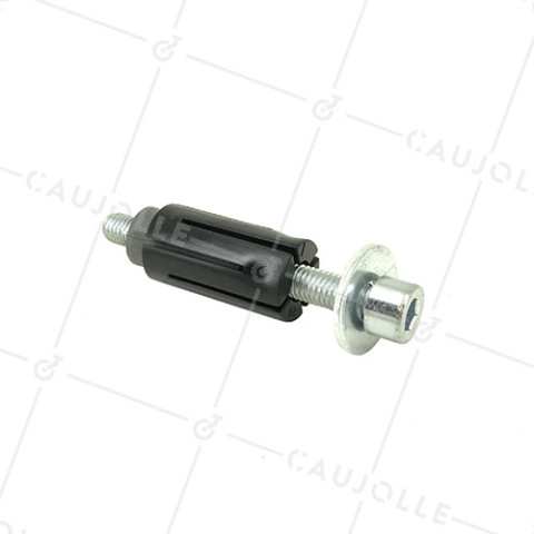 EXPANDABLE FIXING SOCKET FOR ROUND TUBE OF 24 mm TO 26 mm INSIDE AND WHEEL WITH A HOLE OF 10 TO 12 MM • Caujolle