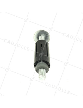 Fixing socket for round tube of 24 mm to 26 mm.