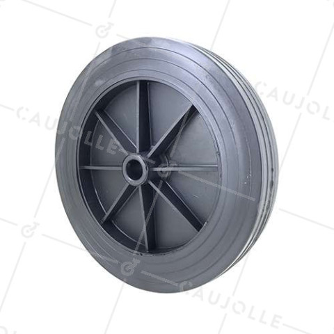 PVC WHEEL FOR GOODS HANDLING DIAMETER 250 MM MAX LOAD 100 KG BORE 20 MM - S2000PVCA20 • Caujolle