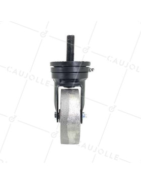 ROULETTE VINTAGE EN FONTE DIAMÈTRE 100MM CHARGE 250KG À TIGE FILETÉE DE 16 MM - INDUSTYL100TF
