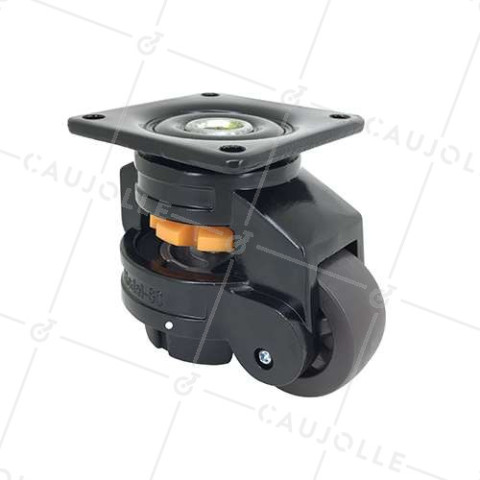 SWIVEL CASTOR TRANSFORMABLE TO FIXED SUPPORT DIAMETER 50 MM MAX LOAD 250 KG - STABILISATOR 50 • Caujolle