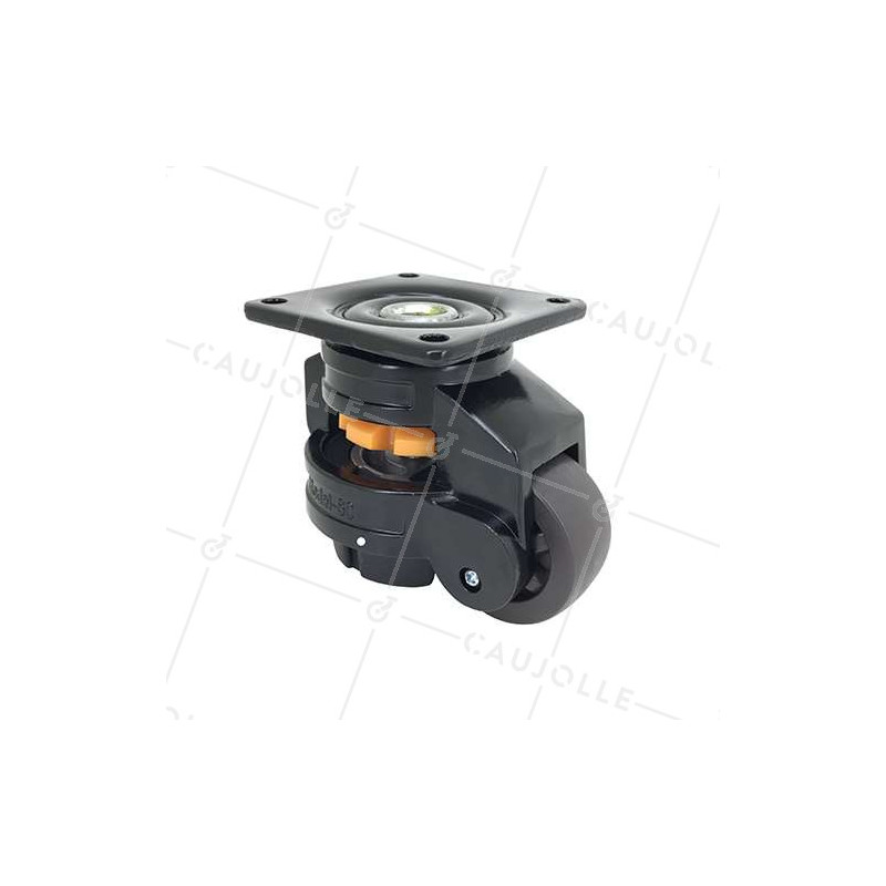 ROTATING CASTOR CONVERTIBLE TO FIXED LEG ANTI-VIBRATION DIAMETER 50 MM LOAD 250 KG - STABILIZER 50