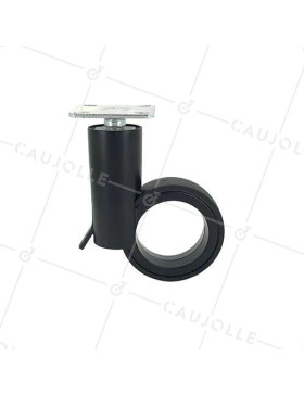 ROULETTE FUTURISTE NOIRE À PLATINE DIAMÈTRE 65 MM CHARGE 30 KG - GRAVITY65PN
