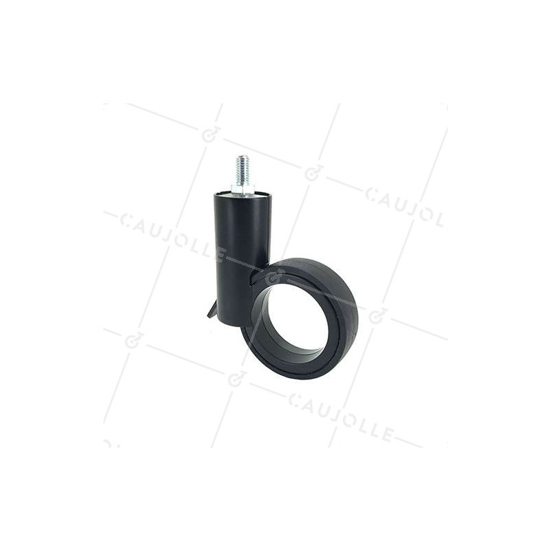 ROULETTE FUTURISTE NOIRE À TIGE FILETÉE DE 8 MM DIAMÈTRE 65 MM CHARGE 30KG  - GRAVITY65TFN8